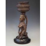 Bamana Jo figural cup, 39cm high excluding base. All lots in this Tribal and African Art Sale are