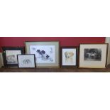 Small assortment of various framed prints and artworks Condition report: see terms and conditions