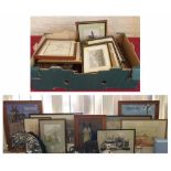 Quantity of assorted paintings and prints. Condition report: see terms and conditions