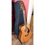 Yamaha FG7205 - 12 12 strong guitar with case and stand Condition report: see terms and conditions