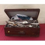 Mixed lot of EP and metal cutlery. Condition report: see terms and conditions