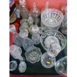 two trays of mixed cut glass ware Condition report: see terms and conditions