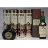 Speyburn Bradan Orach, four bottles, also Glenlivet single malt scotch Whiskey 12 year and 'The G&