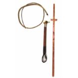 Beagling whip, a lash and a hound measure. Condition report: see terms and conditions