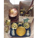 Collection of mixed copper and brass. Condition report: see terms and conditions