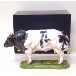 Royal Stratford Belgian blue bull with box. Condition report: see terms and conditions