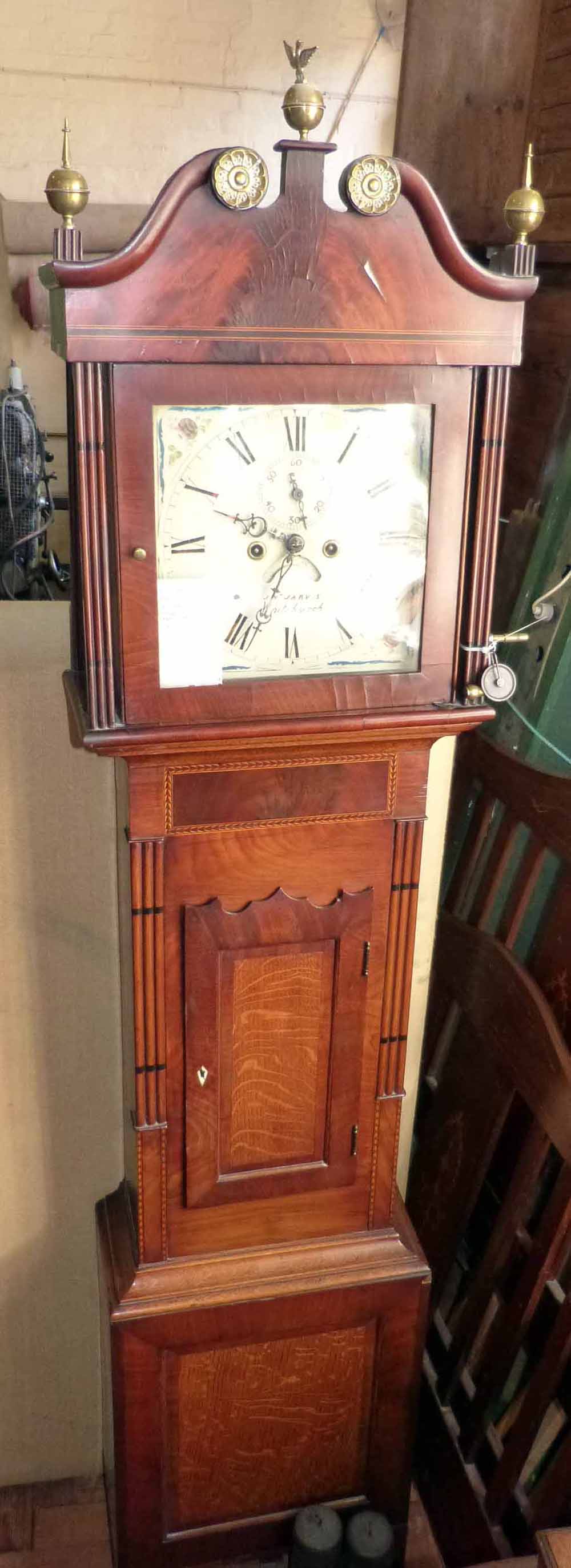 Long case clock 8-day movement. Condition report: see terms and conditions
