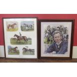 Signed print 540/650 Lester Piggott and one other "The Five Greatest I Ever Rode". Condition report: