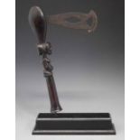 Luba / Hemba ceremonial axe, wood and iron, 39cm high All lots in this Tribal and African Art Sale