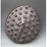 Ethiopian hide shield, 60cm diameter All lots in this Tribal and African Art Sale are sold subject