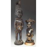 Two Congo fetish figures, the tallest measures 72cm high All lots in this Tribal and African Art