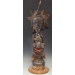 Songye Nkisi Power figure or Fetish, 74cm overall height. All lots in this Tribal and African Art