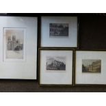 EJ Maybery Signed Limited Edition Black and White Etching "York Minster" (west front) signed in