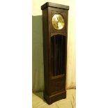 A 1930's 8 Day Westminster Chime Longcase Clock having gilt circular dial with Arabic numerals,