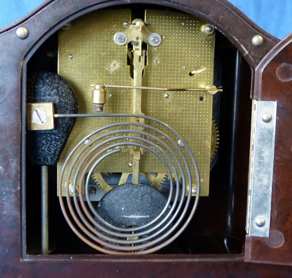 A Smiths Enfield Bakelite 8-Day Striking Mantle Clock having silvered dial with Arabic numerals, 18. - Image 2 of 3