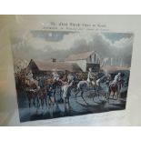 A Pair of Coloured Steeplechase Prints "Nacton Church and Village, also Ipswich" both framed,