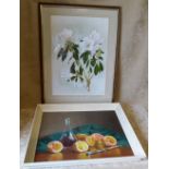 Ann Shelley-Lloyd, Still Life, Rhododendron, monogram and dated, framed, 48cm x 34cm,