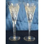 A Pair Waterford Crystal "The Millennium Collection" Champagne Flutes,