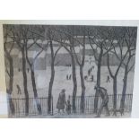 Rosemary Pettel Signed Limited Edition Black and White Engraving "Mr Lowry,