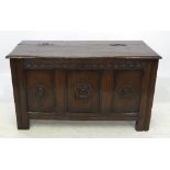 An Antique style coffer, with rising lid,