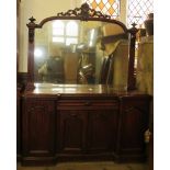 A Victorian mahogany mirror back sideboard,