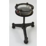 A Griffin & George Ltd Wilson Cloud Chamber, on a painted black tripod stand, height 9.