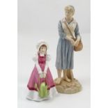 A Royal Worcester figure, French Fishergirl from The Hadley Collection, height 8ins,