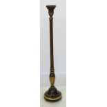 A mahogany and parcel gilt standard lamp, converted to a torchere,