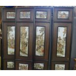 A four section Chinese screen,