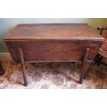 A 19th century elm dough bin, with hinged cover,