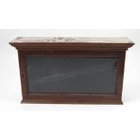 A mahogany wall display cabinet, with stepped cornice, satinwood stringing to the glazed door,