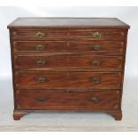 A late Georgian mahogany chest of drawers,