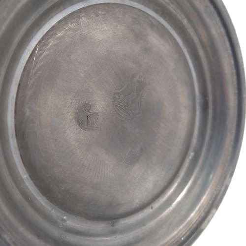 A pewter covered tankard, of baluster form, with London touch marks to base, height 8ins, - Image 2 of 4