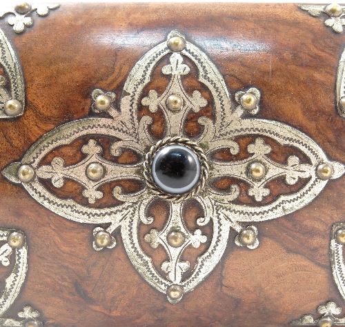 A 19th century walnut jewellery box, - Image 4 of 4