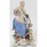 A 19th century Meissen porcelain figure, from the senses group,