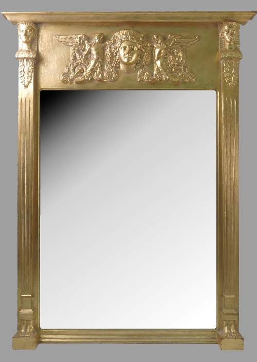 A gilt frame Regency style mirror, of rectangular form,