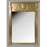 A gilt frame Regency style mirror, of rectangular form,