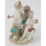 A 19th century Meissen porcelain figure group,