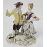 A late 19th/early 20th century Meissen porcelain figure group,