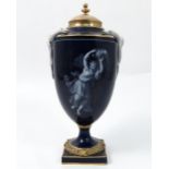 A Meissen Limoges enamel covered vase,