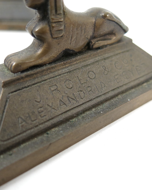 A pair of bronze advertising paperweights, for J Rolo and Company, Cotton Merchants, - Image 4 of 5