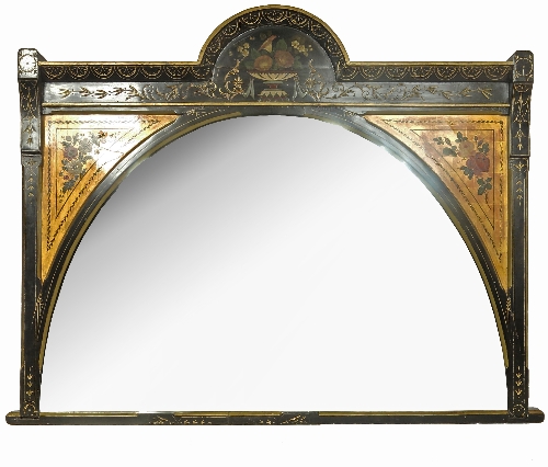 An Edwardian over mantel mirror,