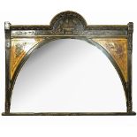 An Edwardian over mantel mirror,