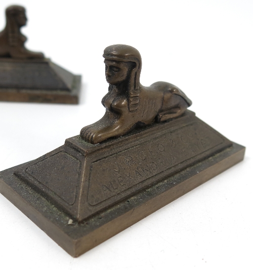 A pair of bronze advertising paperweights, for J Rolo and Company, Cotton Merchants, - Image 5 of 5