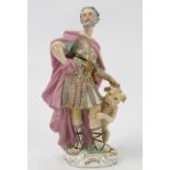 An 18th century Meissen figure, from the Four Monarchies series, of Julius Caesar,