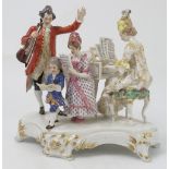 An early 20th century Continental porcelain figure group, The Concert,