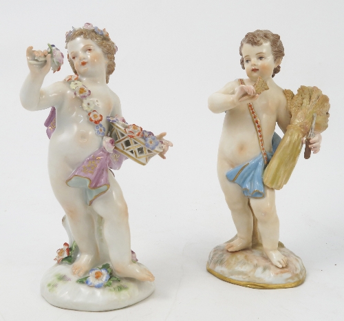 A 20th century Meissen figure, emblematic of a season,