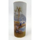 A Royal Worcester vase, of cylindrical form,
