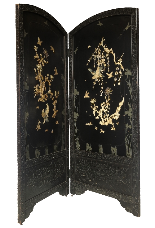 A two fold Japanese screen,