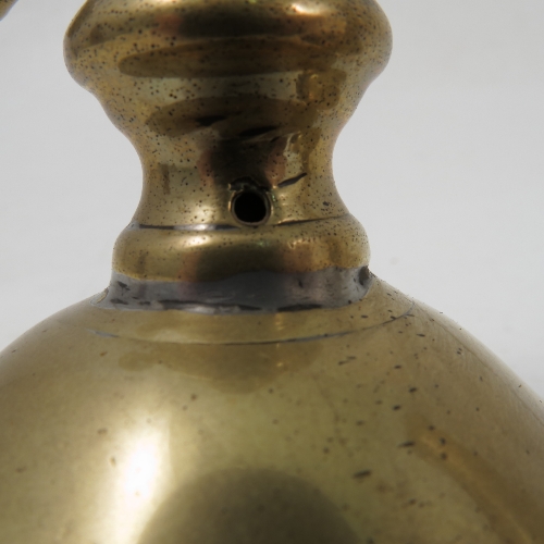 A pair of 19th century brass candlesticks, with ejector slide to the column, - Image 2 of 3